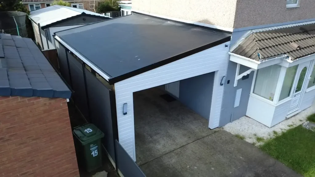 flat roof extension with a rubber roof by ku designs north east middlesbrough
