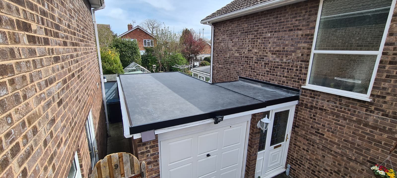 garage roof epdm rubber roof install in teesside by KU Designs